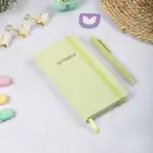 9x18 cm Sert Kapak Kareli Tarihsiz Dikişli Not Okul Defteri - Yeşil