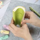 9x18 cm Fıstık Yeşil Yumuşak Vegan Deri Kapak Kareli Tarihsiz Not Okul Defteri