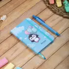 9x14 cm Sert Kapak Çizgili Tarihsiz Dikişli Not Okul Defteri - Penguen 1