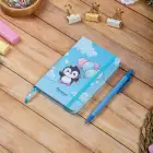 9x14 cm Sert Kapak Çizgili Tarihsiz Dikişli Not Okul Defteri - Penguen 1