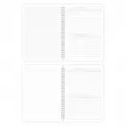 A4 Spiralli Karton Kapak 2’li Set Kareli Ders Programlı Not Okul Defteri - Pastel Serisi