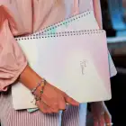 A4 Spiralli Karton Kapak 2’li Set Kareli Ders Programlı Not Okul Defteri - Pastel Serisi