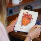 A5 Spiralli Karton Kapak 4lü Set Kareli Ders Programlı Not Okul Defteri - Akademi Serisi