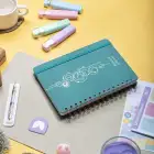 A5 Süresiz Haftalık Planlayıcı Spiralli Kumaş Kapak - Turkuaz