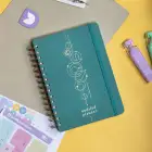 A5 Süresiz Haftalık Planlayıcı Spiralli Kumaş Kapak - Turkuaz