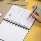 A5 Süresiz Haftalık Planlayıcı Spiralli Kumaş Kapak - Turkuaz