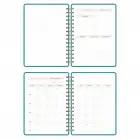 A5 Süresiz Haftalık Planlayıcı Spiralli Kumaş Kapak - Turkuaz