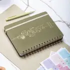 A5 Süresiz Haftalık Planlayıcı Spiralli Kumaş Kapak - Haki