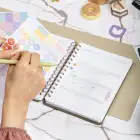 A5 Süresiz Haftalık Planlayıcı Spiralli Kumaş Kapak - Haki