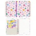 A5 Süresiz Haftalık Planlayıcı Spiralli Kuşe Kapak - Çiçek Bahçesi