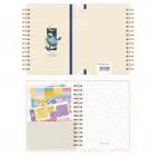 A5 Süresiz Haftalık Planlayıcı Spiralli Kuşe Kapak - Krem Deniz