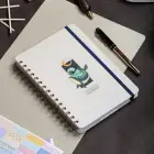 A5 Süresiz Haftalık Planlayıcı Spiralli Kuşe Kapak - Krem Deniz