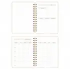 A5 Süresiz Haftalık Planlayıcı Spiralli Kuşe Kapak - Krem Deniz