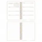 A5 Süresiz Haftalık Planlayıcı Spiralli Kuşe Kapak - Krem Deniz