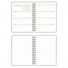 A5 Süresiz Haftalık Planlayıcı Spiralli Vegan Deri Kapak - Krem