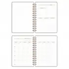 A5 Süresiz Haftalık Planlayıcı Spiralli Vegan Deri Kapak - Krem