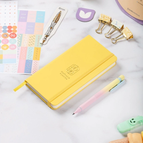 2026 Haftalık Ajanda 9x18 cm Sert Kapak - Sarı