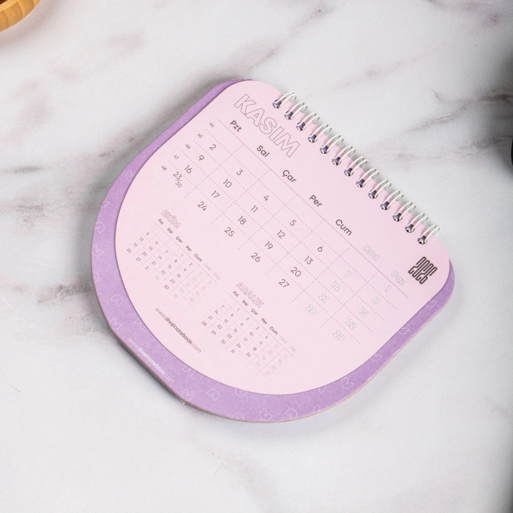 2026 Kelebekli Hacıyatmaz Masa Takvimi - Butterfly Serisi