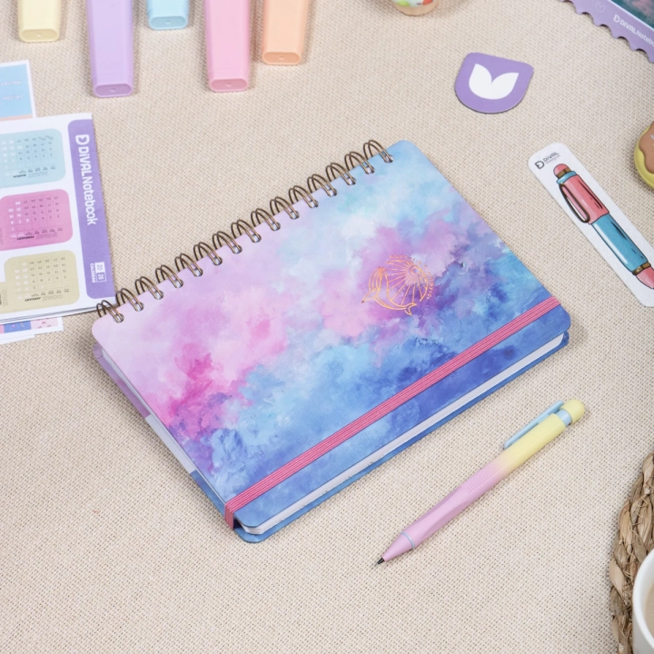 A5 Süresiz Haftalık Planlayıcı Spiralli Kuşe Kapak - Renklerin Dansı