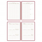 2025-2026 A5 Akademik Ajanda Spiralli Kumaş Kapak 16 Aylık - Kırmızı