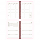 2025-2026 A5 Akademik Ajanda Spiralli Kumaş Kapak 16 Aylık - Kırmızı