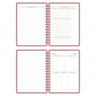 2025-2026 A5 Akademik Ajanda Spiralli Kumaş Kapak 16 Aylık - Kırmızı