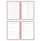 2025-2026 A5 Akademik Ajanda Spiralli Kumaş Kapak 16 Aylık - Kırmızı