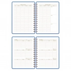 2025-2026 A5 Akademik Ajanda Spiralli Kumaş Kapak 16 Aylık - Mavi