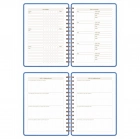 2025-2026 A5 Akademik Ajanda Spiralli Kumaş Kapak 16 Aylık - Mavi