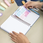 2025-2026 A5 Akademik Ajanda Spiralli Kumaş Kapak 16 Aylık - Mavi