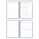 2025-2026 A5 Akademik Ajanda Spiralli Kumaş Kapak 16 Aylık - Mavi