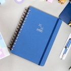 2025-2026 A5 Akademik Ajanda Spiralli Kumaş Kapak 16 Aylık - Mavi