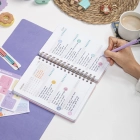 2025-2026 A5 Akademik Ajanda Spiralli Kuşe Kapak 16 Aylık - Renklerin Dansı