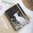 2025-2026 A5 Akademik Ajanda Spiralli Kuşe Kapak 16 Aylık - Yıldızlı Kedi