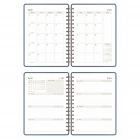 2025-2026 A5 Akademik Ajanda Spiralli Vegan Deri Kapak 16 Aylık - Antrasit