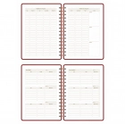 2025-2026 A5 Akademik Ajanda Spiralli Vegan Deri Kapak 16 Aylık - Bordo