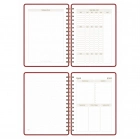 2025-2026 A5 Akademik Ajanda Spiralli Vegan Deri Kapak 16 Aylık - Bordo