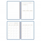 A5 Süresiz Haftalık Planlayıcı Spiralli Kumaş Kapak - Mavi