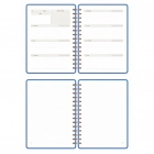 A5 Süresiz Haftalık Planlayıcı Spiralli Kumaş Kapak - Mavi