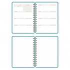 A5 Süresiz Haftalık Planlayıcı Spiralli Kumaş Kapak - Turkuaz