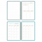 A5 Süresiz Haftalık Planlayıcı Spiralli Kumaş Kapak - Turkuaz