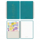 A5 Süresiz Haftalık Planlayıcı Spiralli Kumaş Kapak - Turkuaz