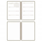 A5 Süresiz Haftalık Planlayıcı Spiralli Kumaş Kapak - Haki