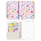 A5 Süresiz Haftalık Planlayıcı Spiralli Kuşe Kapak - Çiçek Bahçesi