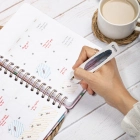 A5 Süresiz Haftalık Planlayıcı Spiralli Kuşe Kapak - Çiçek Bahçesi