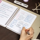 A5 Süresiz Haftalık Planlayıcı Spiralli Kuşe Kapak - Krem Deniz