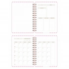 A5 Süresiz Haftalık Planlayıcı Spiralli Kuşe Kapak - Pembe Çizgili