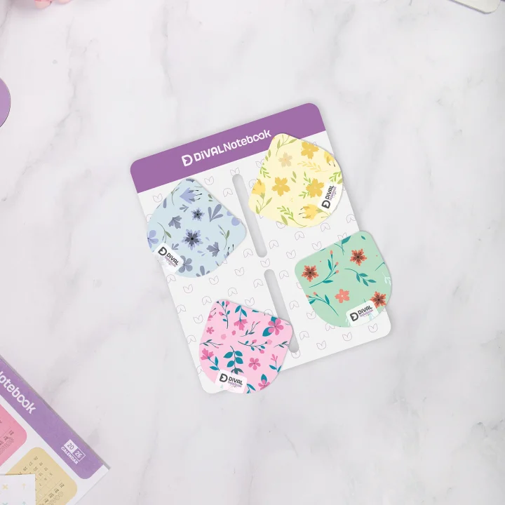 Magnetli Kitap Defter Ayracı 4lü Set - Çiçek Serisi