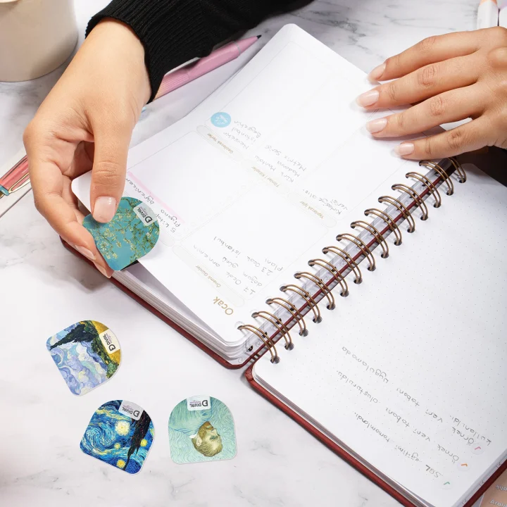 Magnetli Kitap Defter Ayracı 4lü Set - Van Gogh Serisi