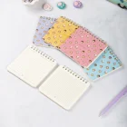 Karton Kapak Spiralli Çizgili Cep Defteri 10x10 6’lı Meow Kedi